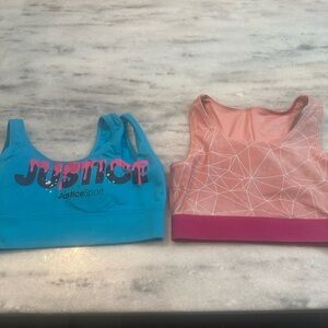 Justice Sport Blue and Pink Sports Bras